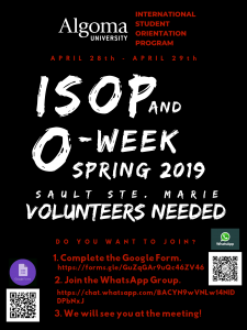 ISOP and O-Week Volunteers Needed (3)