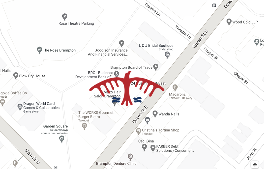 image of thunderbird logo over campus map location