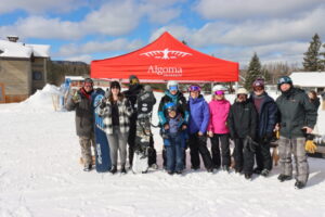 Group photo at ski hill