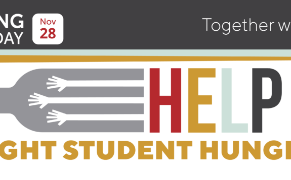 Giving Tuesday Banner that says "Fight student hunger"