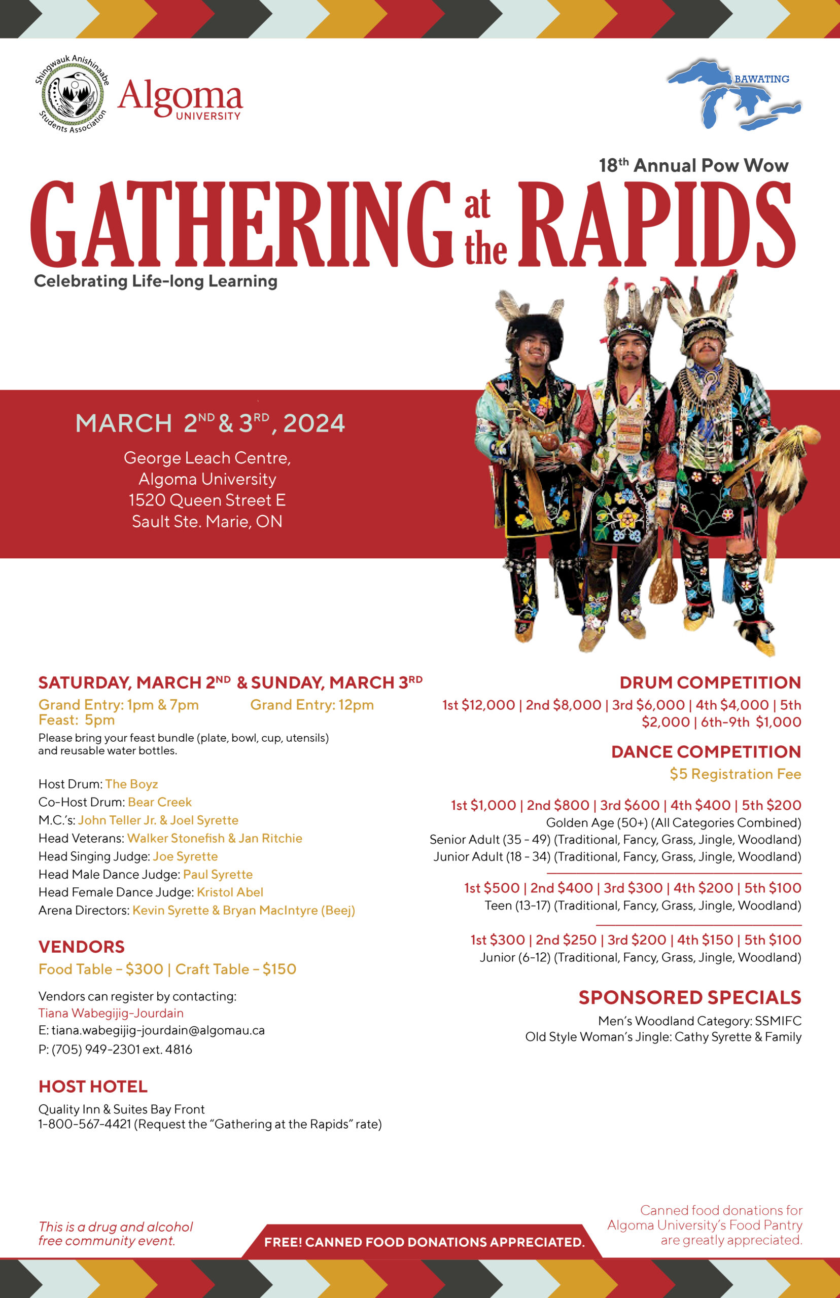 Gathering at the Rapids Pow-Wow Poster