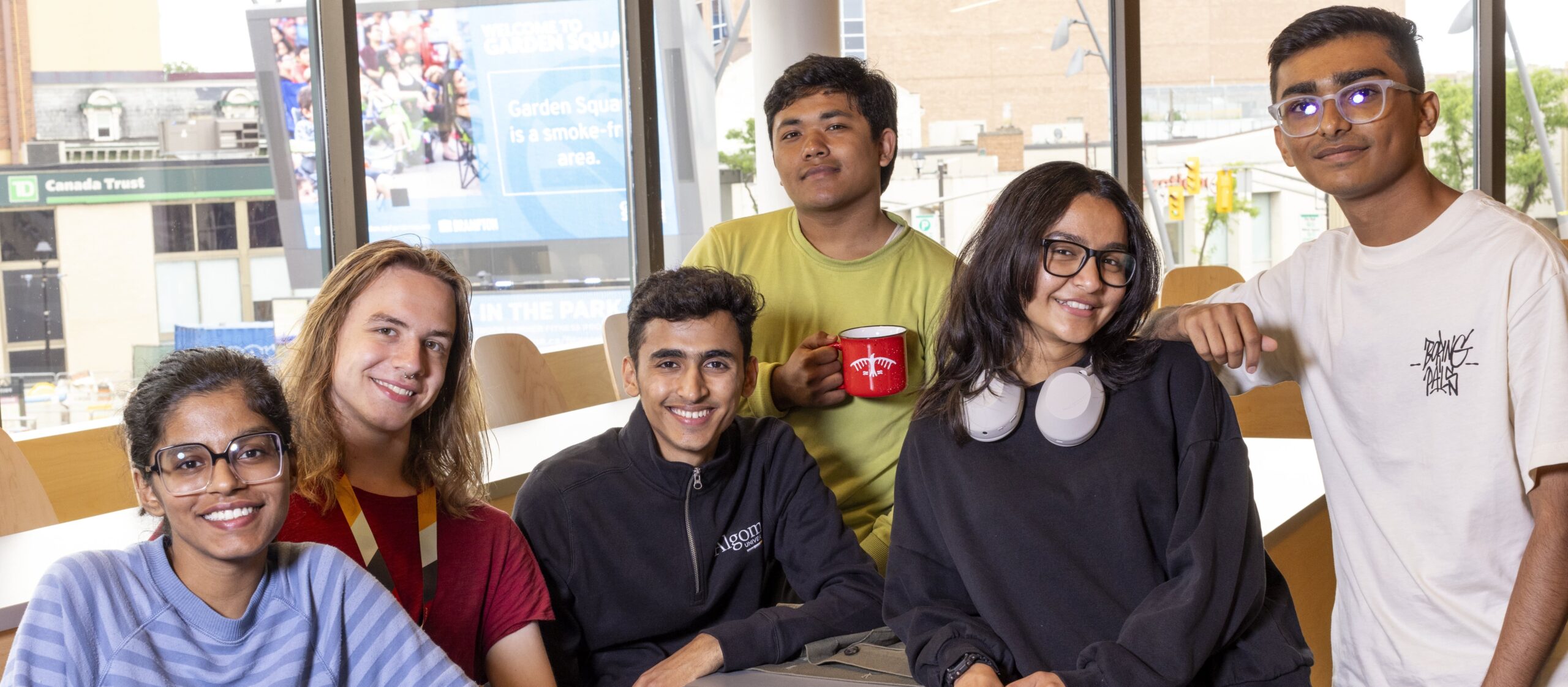 A diverse group of Algoma U students