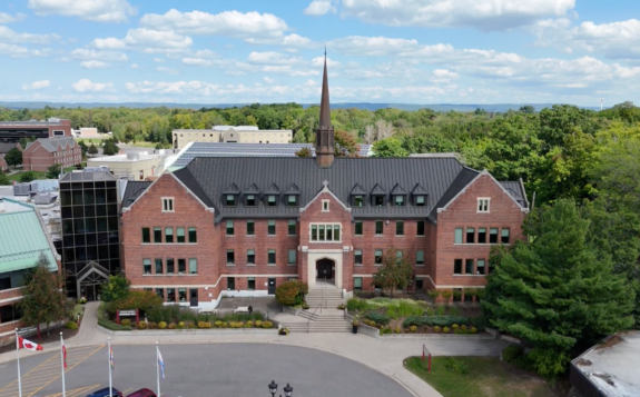 Spring Preview Day Banner - Shingwauk Hall Aerial Photo