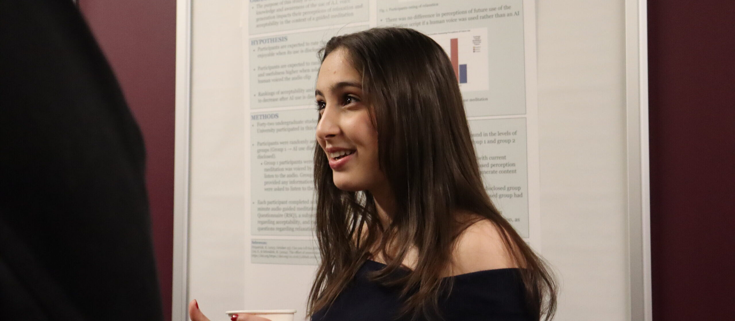 A student giving presentation